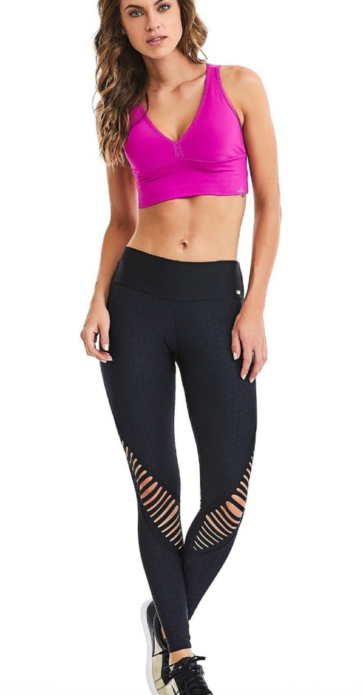 NWT Cajubrasil Brazilian Laser Cut Leggings M